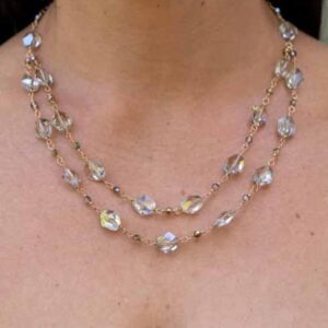 2 strand Swarovski crystal necklace