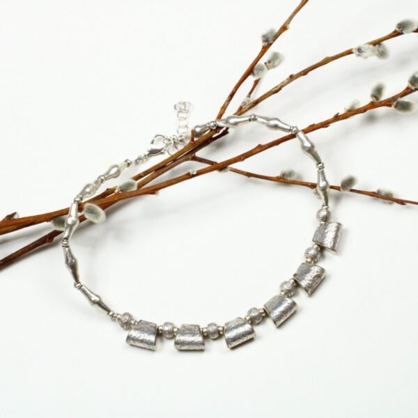 Bold, short, silver necklace