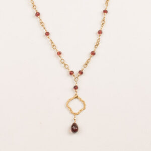 Garnet and Gold Necklace