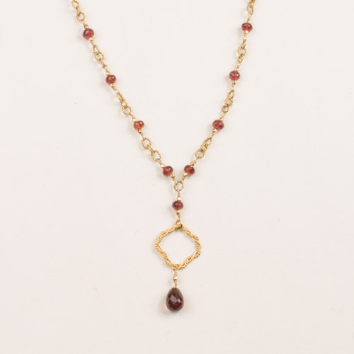 Garnet and Gold Necklace